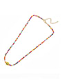 thumb Multi Color Glass Bead Acrylic Smiley Bohemia  Handmade Beaded  Necklace 0