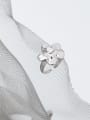 thumb 925 Sterling Silver Smotth  Flower Minimalist Band Ring 3