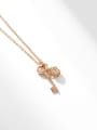 thumb Alloy Cubic Zirconia Crown Dainty Necklace 1