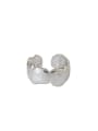 thumb 925 Sterling Silver Irregular Minimalist Clip Earring[Single] 4