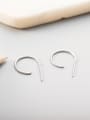 thumb 925 Sterling Silver Smooth Round Minimalist Hoop Earring 2