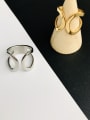 thumb Titanium Smooth  Hollow  Butterfly Minimalist Free Size Band Ring 3