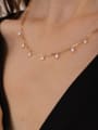 thumb 925 Sterling Silver Freshwater Pearl Geometric Minimalist Necklace 1