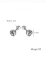 thumb Stainless steel Ball Vintage Stud Earring 4