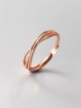 thumb 925 Sterling Silver Geometric Minimalist Stackable Ring 0