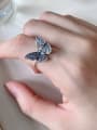 thumb 925 Sterling Silver Butterfly Vintage Band Ring 1