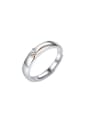 thumb 925 Sterling Silver Cubic Zirconia Geometric Minimalist Couple Ring 3