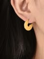 thumb Brass Smooth  Geometric Minimalist Stud Earring 1