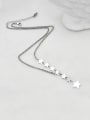 thumb Vintage Sterling Silver With Platinum Plated Simplistic Star Necklaces 0