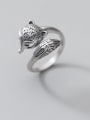 thumb 925 Sterling Silver Hollow Fox Vintage Band Ring 0