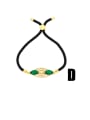 thumb Brass Cubic Zirconia Weave Hip Hop Adjustable Bracelet 4