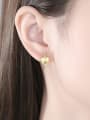 thumb Brass Cubic Zirconia Heart Vintage Drop Earring 1