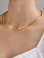 thumb Titanium Steel Snake Bone Chain Hip Hop Choker Necklace 2