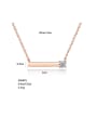 thumb 925 Sterling Silver Rhinestone Simple Geometric  Necklace 3