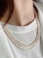 thumb 925 Sterling Silver Freshwater Pearl Round Bohemia Multi Strand Necklace 1