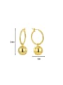 thumb Brass Geometric Minimalist Huggie Earring 2