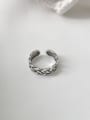 thumb 925 Sterling Silver Geometric Chain  Minimalist Band Ring 1