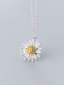 thumb 925 Sterling Silver Simple flower pendant Necklace 1