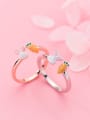 thumb 925 Sterling Silver ITrend Cute rabbit carrot  Free Size Ring 0