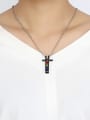 thumb Titanium Steel Cubic Zirconia Cross Vintage Regligious Necklace 2