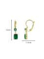 thumb Brass Cubic Zirconia Geometric Minimalist Huggie Earring 2
