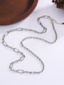 thumb 925 Sterling Silver Vintage Asymmetrical  Chain Necklace 2