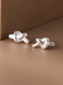 thumb 925 Sterling Silver Bowknot Minimalist Stud Earring 0