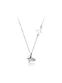 thumb 925 Sterling Silver Rhinestone Butterfly Minimalist Necklace 3