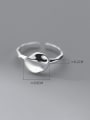 thumb 925 Sterling Silver Smooth  Geometric Minimalist Band Ring 1