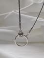 thumb 925 Sterling Silver Hollow Geometric Vintage Necklace 1