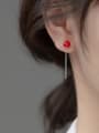 thumb 925 Sterling Silver Tassel Minimalist Threader Earring 2