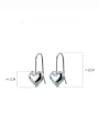thumb 925 Sterling Silver Heart Minimalist Hook Earring 4