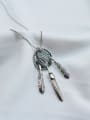 thumb 925 Sterling Silver Feather Artisan Long Strand Necklace 0