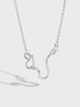 thumb 925 Sterling Silver Hollow Irregular Vintage Necklace 4