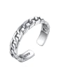 thumb 925 Sterling Silver Vintage  Chain Free Size Band Ring 0