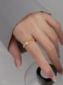 thumb 925 Sterling Silver Cubic Zirconia Geometric Minimalist Band Ring 1