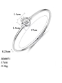 thumb 925 Sterling Silver Cubic Zirconia Simple fashion crown heart Bracelet 2
