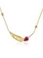thumb Brass Cubic Zirconia Geometric Luxury Necklace 0