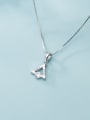 thumb 925 sterling silver cubic zirconia  minimalist triangle  pendant 1