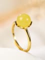 thumb 925 Sterling Silver Citrine Round Minimalist Band Ring 2
