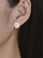 thumb 925 Sterling Silver Cubic Zirconia Geometric Vintage Stud Earring 1