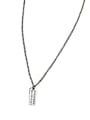 thumb Vintage Sterling Silver With Antique Silver Plated Simplistic Geometric Necklaces 4