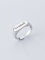 thumb 925 Sterling Silver Letter Minimalist Free Size  Ring 1