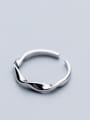 thumb 925 Sterling Silver Smooth Round Minimalist Free Size Ring 0