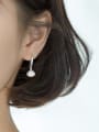 thumb 925 Sterling Silver Imitation Pearl   Simple Fashion Shell Shape Hook Earring 1