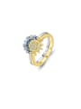 thumb 925 Sterling Silver Cubic Zirconia Sun Moon Dainty Band Ring 0