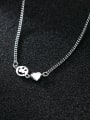 thumb 925 Sterling Silver Face Vintage Necklace 2