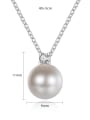 thumb Copper Imitation Pearl White Necklace 4