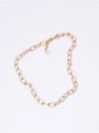 thumb Titanium With Imitation Gold Plated Simplistic Chain Necklaces 0