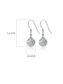 thumb 925 sterling silver fashion style micro set with diamond Ball Earrings 2